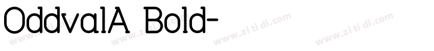 OddvalA Bold字体转换